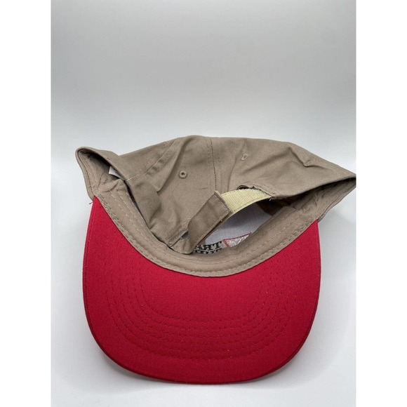 Vintage TRACTOR SUPPLY Co Company TSC Hat Cap Khaki & Hook and Loop Red - Picture 3 of 5